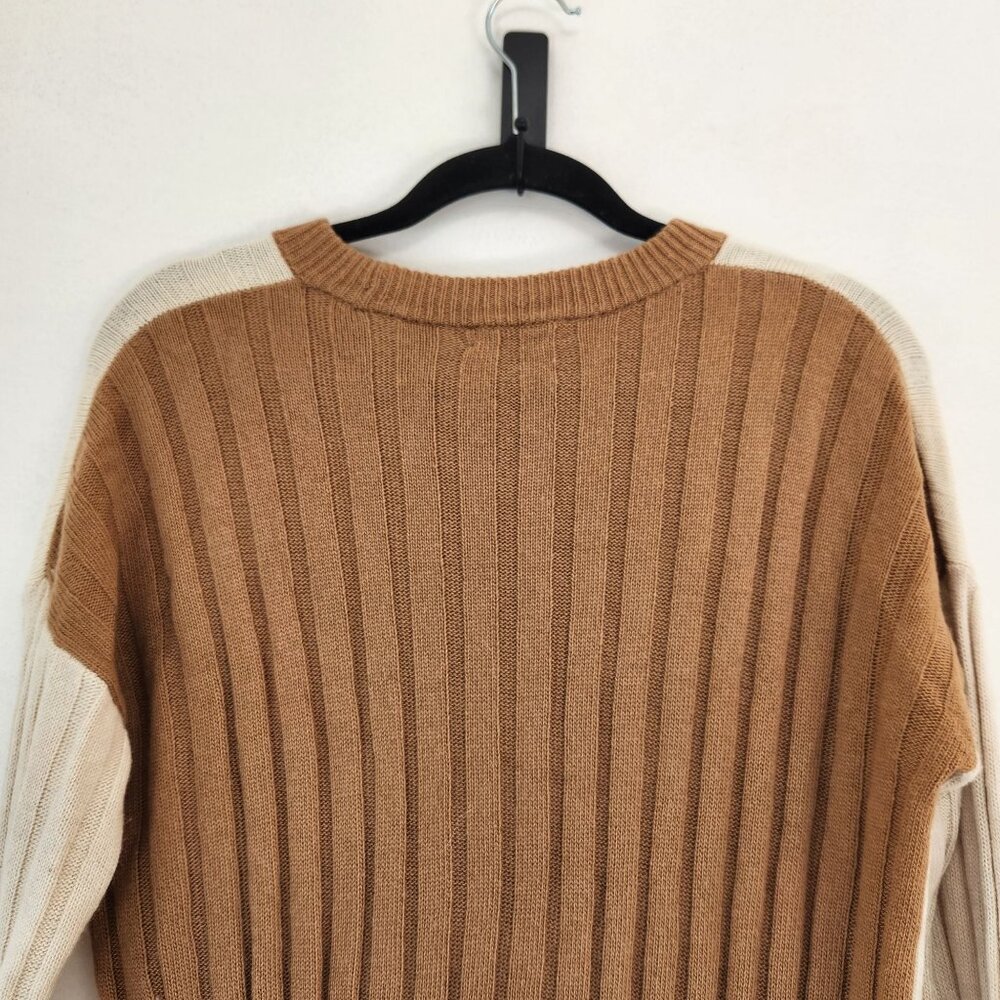 Madewell Wool Alpaca Resourced Ribbed Midi Sweater Dress White Tan S - Picture 5 of 9
